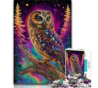 Puzzle 1000 pièces Chouette Fantastique pour Adultes, Cadeaux, Difficile à Compléter, mais Amusant et Humoristique, Décoration d'Intérieur Unique et Cadeaux 38x26cm
