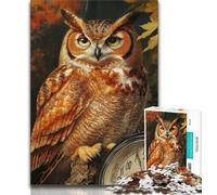 Puzzle 1000 pièces Chouette Fantastique pour Adultes et Adolescents, Jeu Éducatif, Jouet de Défi, Décoration Murale, Cadeaux d'anniversaire et de Noël Uniques 38x26cm