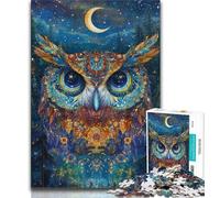 Puzzle 1000 pièces Chouette Fantastique pour Adultes et Adolescents, Jeu Éducatif, Jouet Défi, Décoration Intérieure Unique et Cadeaux 38x26cm