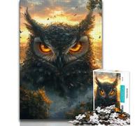 Puzzle 1000 pièces Chouette Fantastique pour Adultes et Adolescents, Jouets addictifs pour la Décoration de la Maison (50x75cm)