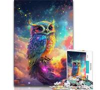 Puzzle 1000 pièces Chouette Fantastique pour Adultes et Adolescents, Jouets Éducatifs et Anti-Stress, Convient pour Décoration de Bureau 50x75cm