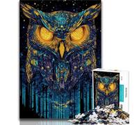 Puzzle 1000 pièces Chouette Fantastique pour Adultes et Adolescents, Jouets Éducatifs et Anti-Stress, Convient pour la Décoration de Bureau (75x50cm)