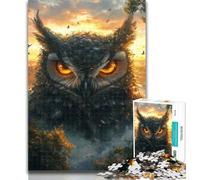 Puzzle 1000 pièces Chouette Fantastique Puzzle 1000 pièces pour Adolescents Cadeaux, Cadeaux d'anniversaire, Cadeaux, décoration Murale pour et jusqu'à 14 Ans 50x75cm