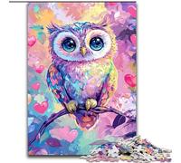 Puzzle 1000 pièces Chouette pour Adultes, idéal pour la décoration de la Maison et du Bureau, pour Un Anniversaire (Taille 50x75cm)