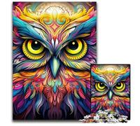 Puzzle 1000 pièces Chouette Rose, Puzzle Stimulant, activité familiale Amusante, défi cérébral, pour Adolescent 50x75cm / 19,68x29,52 Pouces