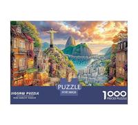 Puzzle 1000 Pièces Christ Rédempteur pour Adultes Et Enfants Difficile DIY Jigsaw Puzzle, Familial-Activité Manuelle 38x26cm/1000pcs