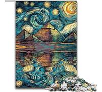 Puzzle 1000 pièces, Ciel étoilé, Pyramide, idéal pour Les Adolescents, pour créer des Liens familiaux, pour stimuler l'esprit et pour décorer sa Maison (Taille 26x38cm)