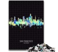 Puzzle 1000 pièces Ciel Nocturne de San Francisco pour Adolescents et Adultes, Jeu Stimulant et interactif en Famille, 1000 pièces (26x38cm)