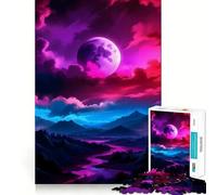 Puzzle 1000 pièces Ciel Nocturne néon pour Adultes Jeu de réflexion et de complicité Cadeau élégant (38x26cm)
