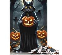 Puzzle 1000 pièces Citrouille Diable Puzzles carrés, pour Adultes et Puzzles en Bois Puzzle pour Les Amoureux de l'été 1000 pièces (75x50cm) 规则22：Jigsaw