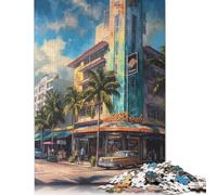 Puzzle 1000 pièces City of Salsa Miami USA pour Adultes et Adolescents, Puzzle en Papier, Cadeaux de Noël, 1000 pièces (75 x 50 cm)