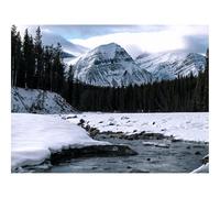 Puzzle 1000 Pièces, Classique Puzzle Jouet en Bois-Pic,Neigeux,Rivière,Neige 70x50cm