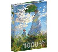 Puzzle 1000 pièces - Claude Monet: Femme au parasol (Madame Monet et son fils)
