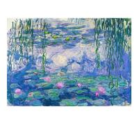 Puzzle Jigsaw de 1000 pièces - Finition mate, toucher doux, pièces robustes et uniques, ajustement serré, couleurs vives, service de pièces manquantes - Fleurs d'eau - Monet Famous Impressionnist