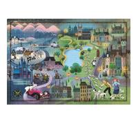 Puzzle 1000 pièces - Clementoni - Disney Story Maps - Les 101 Dalmatiens - Dessins animés et BD - Enfant - Vert