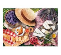 Puzzle 1000 pièces - CLEMENTONI - Goût de Provence - Paysage et nature - Blanc sur fond coloré - Adulte