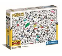 Clementoni – Puzzle 1000 pièces – Impossible Snoopy – Écologique, poster 70 x 50 cm, Adultes 18+