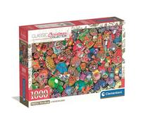 Puzzle 1000 pièces - Clementoni - Jolly Christmas - Décorations sapin Noël - Très difficile - 70x50 cm - Poster Inclus - Dès 14 ans