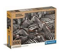 Puzzle 1000 pièces Clementoni National Geographic Zèbres G