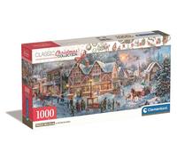 Clementoni Puzzle 1000 pièces Panorama Compact - Préparation pour Noël