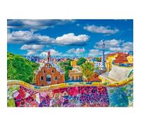 Puzzle 1000 pièces - Clementoni - Parc Güell, Barcelone - Adulte - Blanc