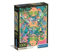Puzzle 1000 pièces CLEMENTONI Rick & Morty 70 x 50 cm avec poster Noir