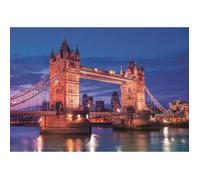 Puzzle 1000 pièces - Clementoni - Tower Bridge la nuit - Paysage et nature - Coloris Unique