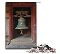 Puzzle 1000 pièces Cloche du Temple Antique pour Adultes Puzzle en Bois Jeu de Défi 1000 PCS (38x26cm)