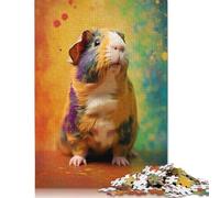 Puzzle 1000 pièces Cochon d'Inde Animaux Puzzles de difficulté Puzzles Jeux éducatifs Jouets Cadeaux de Noël 1000 pièces (75 x 50 cm)
