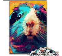Puzzle 1000 pièces Cochon d'Inde Puzzles colorés en Carton, Parfaits pour s'amuser en Famille, Jeux de société, Cadeaux de fête d'anniversaire 1000 pièces(26x38cm)
