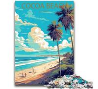 Puzzle 1000 pièces Cocoa Beach, Floride, pour Adolescents, idéal pour Les soirées Jeux, Jouet coloré pour la Maison, 1000 pièces (26x38cm)