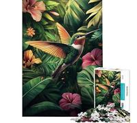 Puzzle 1000 pièces Colibri dans Un Paradis Tropical Défi éducatif Jeu Familial Stimulant Convient aux Personnes de 14 Ans et Plus (38x52cm)