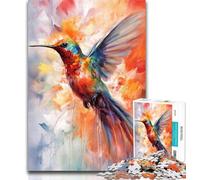 Puzzle 1000 pièces Colibri Fantaisie Puzzle 1000 pièces pour Adolescents, Cadeaux, Collection d'artistes, Beaux-Arts pour Les 14 Ans et Plus 26x38cm