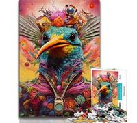 Puzzle 1000 pièces Colibri psychédélique pour Adultes et Adolescents, Jouets éducatifs, Jeux familiaux, Anniversaires et Cadeaux Uniques (38x26cm)