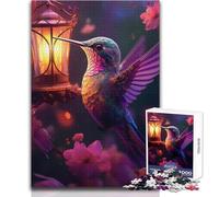 Puzzle 1000 pièces Colibri Rose - Jeu éducatif, Analyse et logique - Cadeau de Noël Secret - Dimensions : 38x52cm