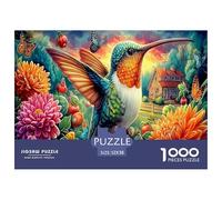Puzzle 1000 Pièces Colibris colorés Puzzle Un Jeu Intellectuellement Stimulant Cadeaux pour Adolescents Et Enfants 52x38cm/1000pcs