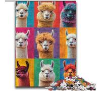 Puzzle 1000 pièces Collage d'alpaga, Jouet éducatif et décompressant pour Anniversaire, Noël 38x52cm