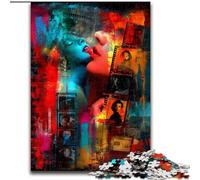 Puzzle 1000 pièces Collage de Films, Anti-Stress, Vacances à la Maison, avec Affiche et fiche de Questions-réponses Assorties (50x75cm)