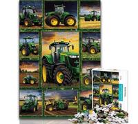 Puzzle 1000 pièces Collage de tracteurs pour Adultes et Adolescents, Jouets éducatifs et Anti-Stress, avec Père Noël (50x75cm)