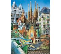 Puzzle 1000 pièces COLLAGE GAUDI - EDUCA - Architecture et monuments - Espagne