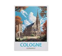 Puzzle 1000 Pièces，Cologne Allemagne，pour Adultes Adolescents Scies Sauteuses 1000 Pièces Idéal pour La Relaxation Méditation Passe-Temps Cadeau d'anniversaire（75x50cm）-EV70