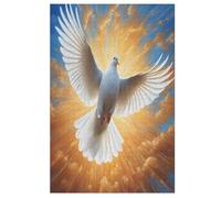 Puzzle 1000 Pièces Colombe Blanche - Puzzles en Bois pour Adultes Et Enfants - Décoration D'Intérieur 78×53cm