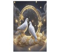 Puzzle 1000 Pièces Colombe de la Paix - Puzzles en Bois pour Adultes Et Enfants - Décoration D'Intérieur 78×53cm