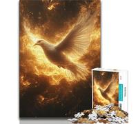 Puzzle 1000 pièces Colombe Flamme pour Adultes et Adolescents, Jouet éducatif et décompressant, idéal comme Cadeau (38x26cm)