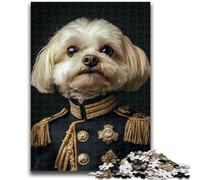 Puzzle 1000 pièces Colonel Caniche Jeu éducatif Défi Jouet Décoration Murale Cadeaux d'anniversaire et de Noël Uniques 26x38cm