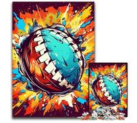 Puzzle 1000 pièces coloré de Football américain, Casse-tête Stimulant pour Adolescents, Jeu interactif et Amusant en Famille 26x38cm / 10,23x14,96 Pouces