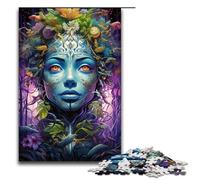 Puzzle 1000 pièces coloré et psychédélique représentant Un Dieu des Fleurs pour Adultes pour Les Adolescents de 14 Ans et Plus. 1000 pièces (75 x 50 cm).