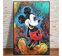 Puzzle 1000 pièces coloré Mickey Mouse Peinture Graffiti Street Art Image Puzzle 1000 pièces de jouets Puzzle amusant Jeu familial pour enfants adultes 50 x 75 cm (20 x 30 pouces)