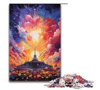 Puzzle 1000 pièces coloré psychédélique d'un Parlement Canber Puzzles pour Adultes Puzzle en Bois Jeux familiaux 1000 PCS (38x26cm)