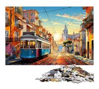 Puzzle 1000 pièces coloré représentant Lisbonne idéal pour Les Adultes et Les Adolescents de 14 Ans et Plus (75 x 50 cm)